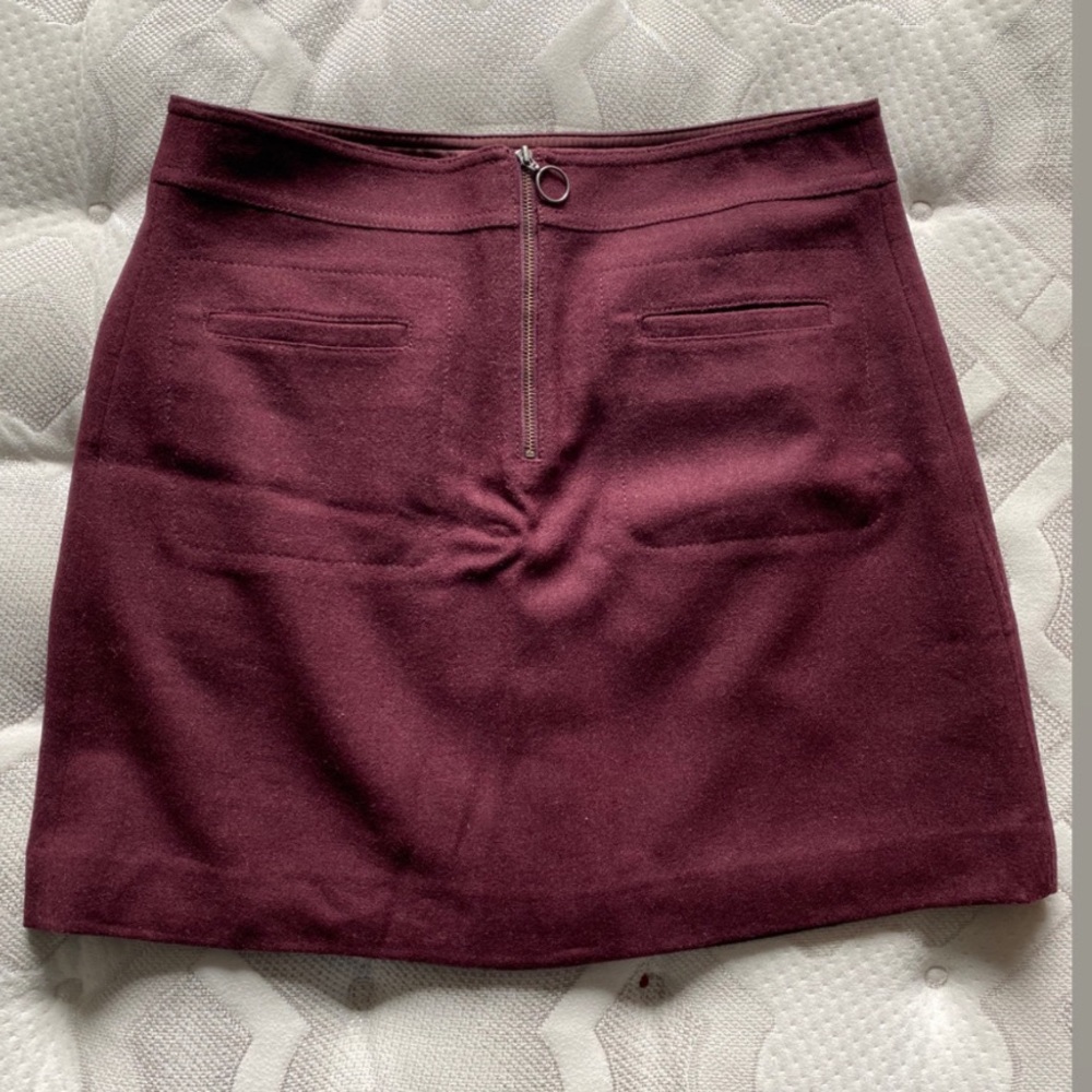 Madewell maroon skirt